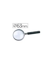 LUPA CRISTAL ARO METALICO MANGO NEGRO W-103 63 MM 2