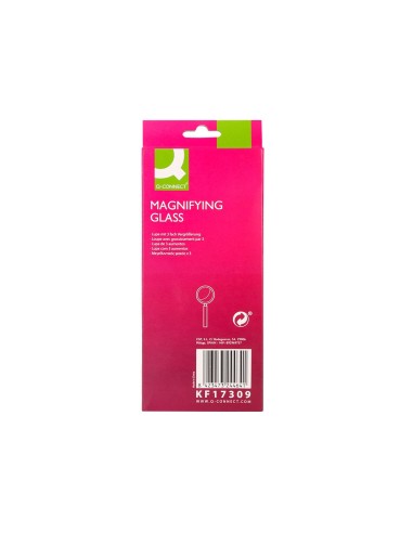 LUPA CRISTAL ARO METALICO MANGO NEGRO W-104 75 MM