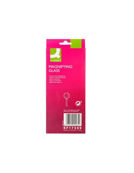 LUPA CRISTAL ARO METALICO MANGO NEGRO W-104 75 MM