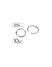 ANILLAS BISAGRA NIQUELADAS N.5 DIAMETRO 46 MM CAJA 10 ANILLAS 2