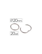 ANILLAS BISAGRA NIQUELADAS N.1 DIAMETRO 20 MM CAJA 20 ANILLAS 2