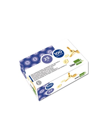 ENCUADERNADORES 18 MM C/ARANDELA LATONADOS CAJA 100