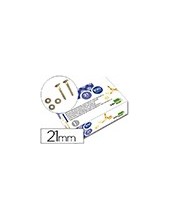 ENCUADERNADORES 21 MM C/ARANDELA LATONADOS CAJA 100 2