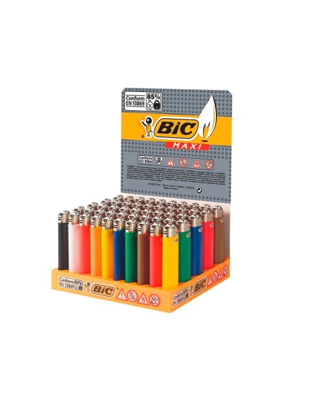 ENCENDEDOR BIC MAXI J26 EXPOSITOR 50 UD.SURT.