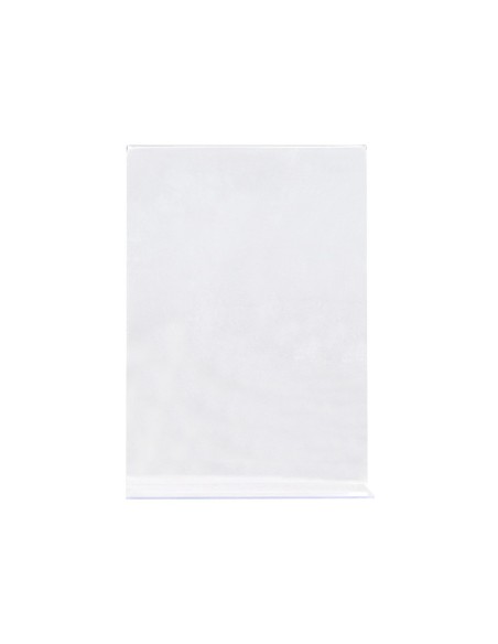 EXPOSITOR SOBREM.Q-CON.C/FORMA T METACRILATO TAMAÑO A5 A DOS CARAS