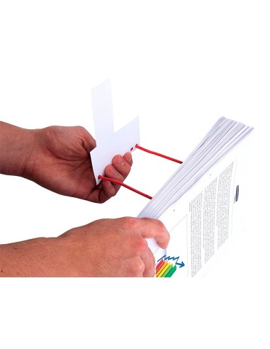 ENCUADERNADOR FASTENER Q-CON.PLASTICO D-CLIPS COLOR ROJO CAJA 100 UDS