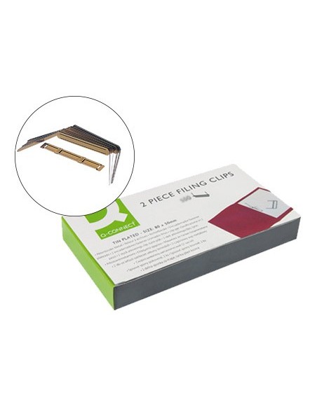 ENCUADERNADOR FASTENER Q-CONNECT DORADO CAJA DE 100