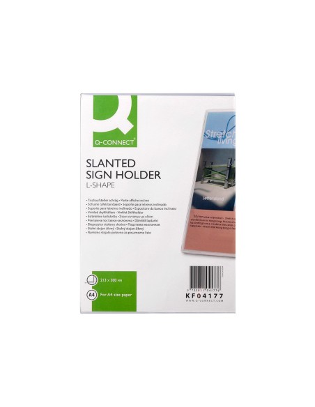 EXPOSITOR SOBREMESA Q C/C/FORMA L METACRILATO213X300 MM KF04177