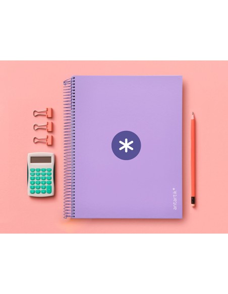 CUADERNO ESP. ANTARTIK A4 T.FORRADA 5MM 5B 4T. 120H. 100GR. LAVANDA