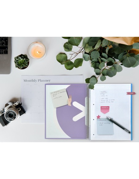 CUADERNO ESP. ANTARTIK A4 T.FORRADA 5MM 5B 4T. 120H. 100GR. LAVANDA