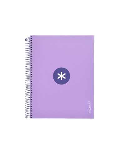 CUADERNO ESP. ANTARTIK A4 T.FORRADA 5MM 5B 4T. 120H. 100GR. LAVANDA