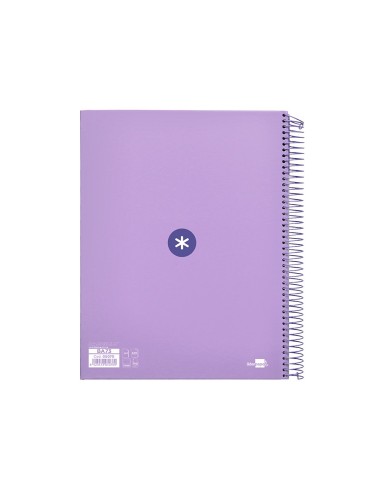 CUADERNO ESP. ANTARTIK A4 T.FORRADA 5MM 5B 4T. 120H. 100GR. LAVANDA