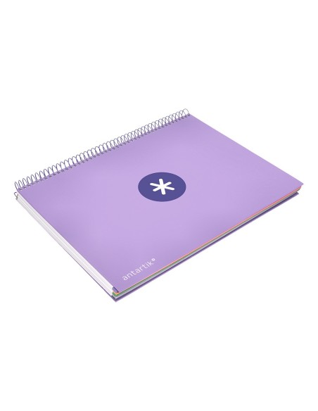 CUADERNO ESP. ANTARTIK A4 T.FORRADA 5MM 5B 4T. 120H. 100GR. LAVANDA
