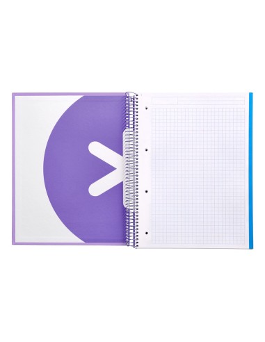 CUADERNO ESP. ANTARTIK A4 T.FORRADA 5MM 5B 4T. 120H. 100GR. LAVANDA