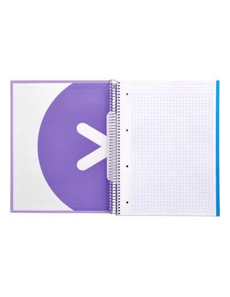 CUADERNO ESP. ANTARTIK A4 T.FORRADA 5MM 5B 4T. 120H. 100GR. LAVANDA