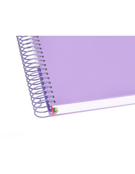 CUADERNO ESP. ANTARTIK A4 T.FORRADA 5MM 5B 4T. 120H. 100GR. LAVANDA