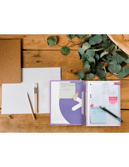 CUADERNO ESP. ANTARTIK A5 T.FORRADA 5MM 5B 6T.120H.100GR. LAVANDA