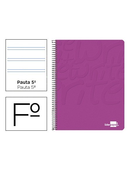 CUADERNO ESP. WRITE FL. T.BLANDA PAUTA 2,5MM 80H 60GR. ROSA