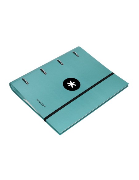 CARPETA RECAMBIO SOLAPA ANTARTIK A4 5MM FORRADA 4AN.40MM MENTA