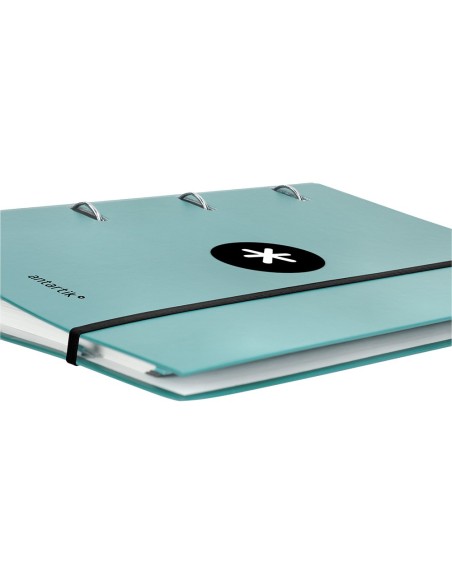 CARPETA RECAMBIO SOLAPA ANTARTIK A4 5MM FORRADA 4AN.40MM MENTA