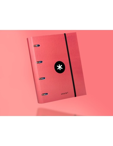 CARPETA RECAMBIO SOLAPA ANTARTIK A4 5MM FORRADA 4AN. 40MM CORAL