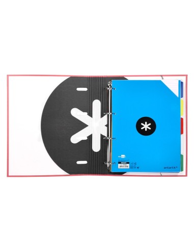 CARPETA RECAMBIO SOLAPA ANTARTIK A4 5MM FORRADA 4AN. 40MM CORAL