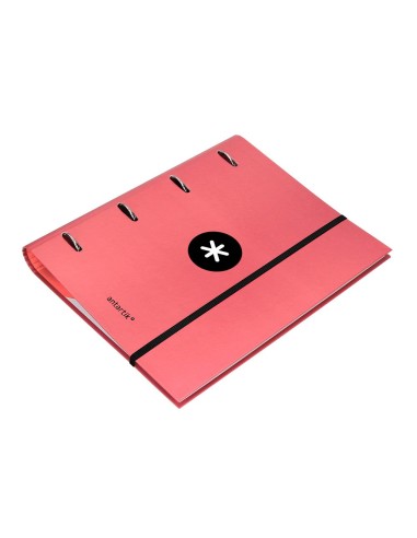 CARPETA RECAMBIO SOLAPA ANTARTIK A4 5MM FORRADA 4AN. 40MM CORAL