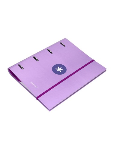 CARPETA RECAMBIO SOLAPA ANTARTIK A4 5MM FORRADA 4AN.40MM LAVANDA