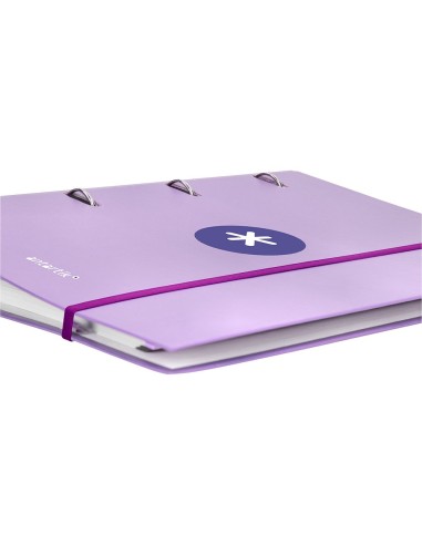 CARPETA RECAMBIO SOLAPA ANTARTIK A4 5MM FORRADA 4AN.40MM LAVANDA