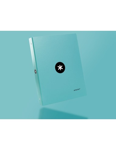 CARPETA ANTARTIK A4 FORRADA 4 ANILLAS 25MM REDONDAS MENTA