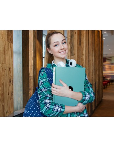 CARPETA ANTARTIK A4 FORRADA 4 ANILLAS 25MM REDONDAS MENTA