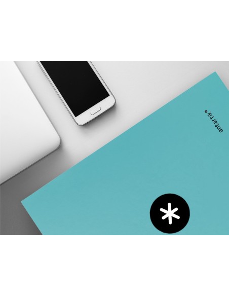 CARPETA ANTARTIK A4 FORRADA 4 ANILLAS 25MM REDONDAS MENTA