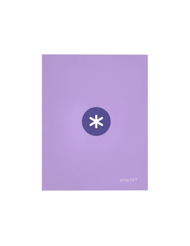 CARPETA ANTARTIK A4 FORRADA 4 ANILLAS 25MM REDONDAS LAVANDA