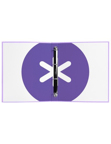 CARPETA ANTARTIK A4 FORRADA 4 ANILLAS 25MM REDONDAS LAVANDA
