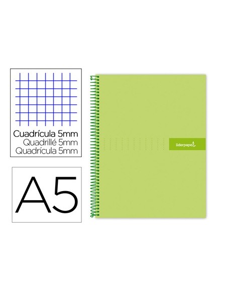CUADERNO ESP. CRAFTY A5 T.FORRADA MICRO 5MM 5B 6T.120H.90GR.VE.*32902