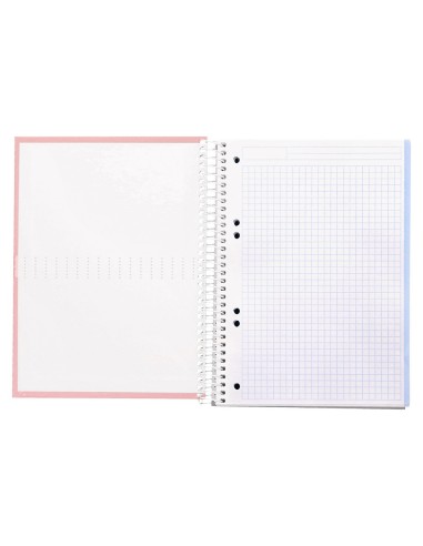 CUADERNO ESP. CRAFTY A5 T.FORRADA MICRO 5MM 5B 6T. 120H. 90GR. ROSA