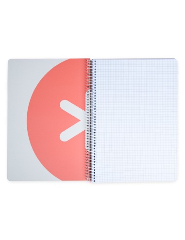 CUADERNO ESP.LIDERPAPEL A4 ANTARTIK T.DURA 80H 100GR 4MM MARGEN CORAL