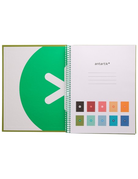 CUADERNO ESP.A4 MICRO ANTARTIK T.FORRADA 80H 90GR.5MM 1B.4 TAL.VE.