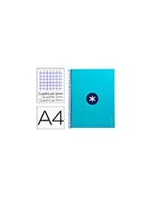 CUADERNO ESP.A4 MICRO ANTARTIK T.FORRADA 80H 90GR.5MM 1B.4 TAL.TURQ. 2