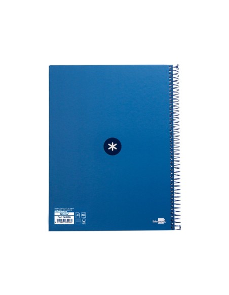 CUADERNO ESP.A4 MICRO ANTARTIK T.FORRADA80H 90GR.HOR.1B.4 TAL.AZ.OS.