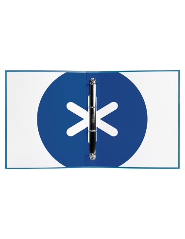 CARPETA  ANTARTIK A4 FORRADA 4AN.25MM REDONDAS AZ. OSCURO