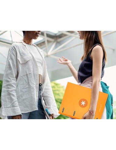 CARPETA  ANTARTIK A4 FORRADA 4AN.25MM REDONDAS MOSTAZA