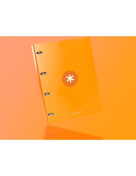 CARPETA  ANTARTIK A4 FORRADA 4AN.25MM REDONDAS MOSTAZA