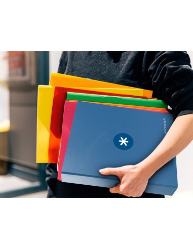 CARPETA 4AN.40MM MIXTAS  ANTARTIK A4 FORRADA AZ.MAR.