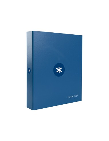 CARPETA 4AN.40MM MIXTAS  ANTARTIK A4 FORRADA AZ.MAR.