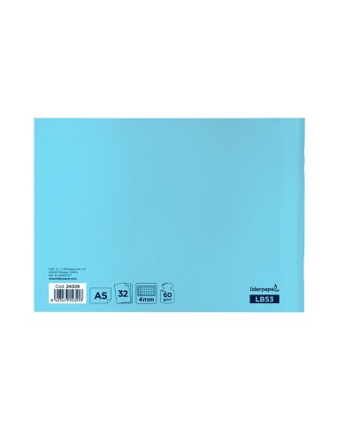 CUADERNO ENCOLADO WRITE A5 AP. T.PLASTICO 4MM 32H. 60GR. COL.SURT.