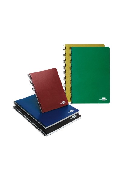 CUADERNO ESP. LIDERPAPEL FL. T.DURA 4MM 80H. 60GR. COL.SURT.