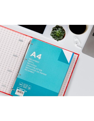 CARPETA DIN A4 FORRADA C/REC.120 H.70 GR. 5MM 4 AN.REDONDAS 20 MMCIER