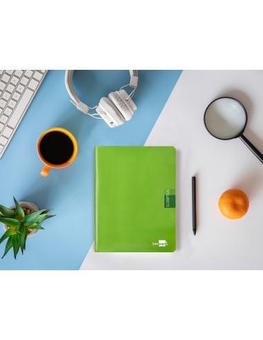 CUADERNO ENCOLADO SCRIPTUS A5 T.CARTON 4MM 48H 90GR. VE.