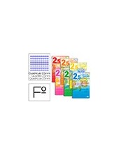 CUADERNO ESP. LIDERPAPEL FL. T.CARTON PAUTA 2.5MM 80H. 70GR.COL.SURT. 2